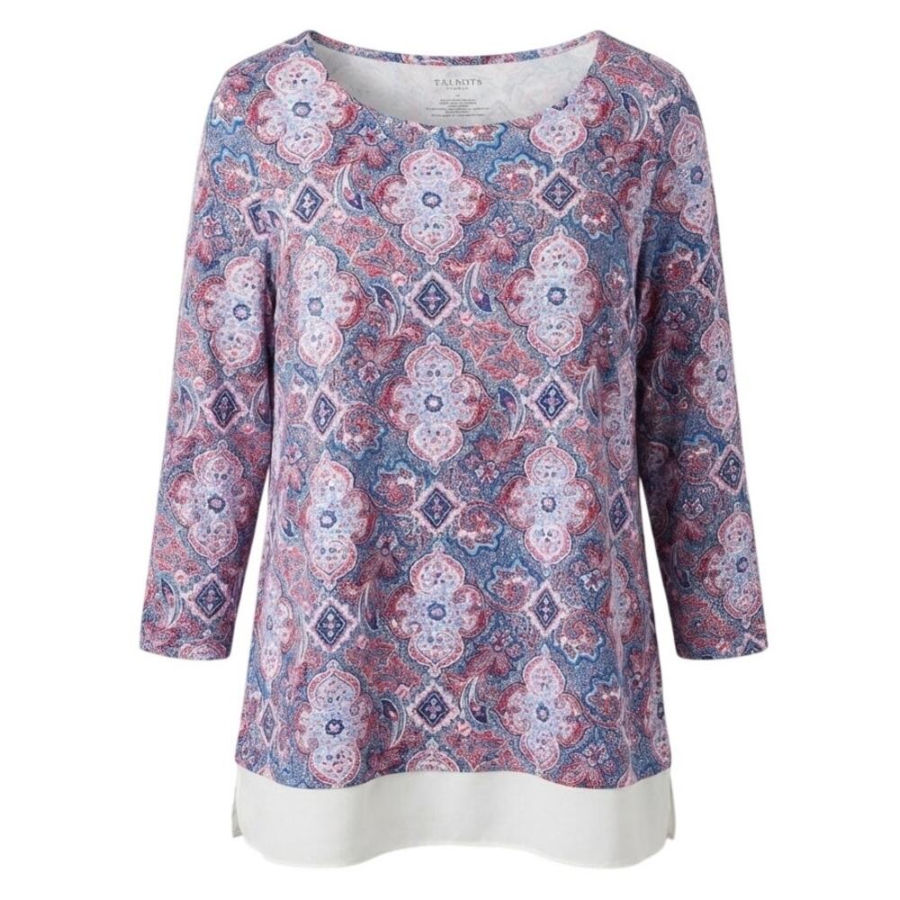 Talbots Womens 2X Bohemian Artsy Resortwear Eclectic Maximalist Layered Tunic